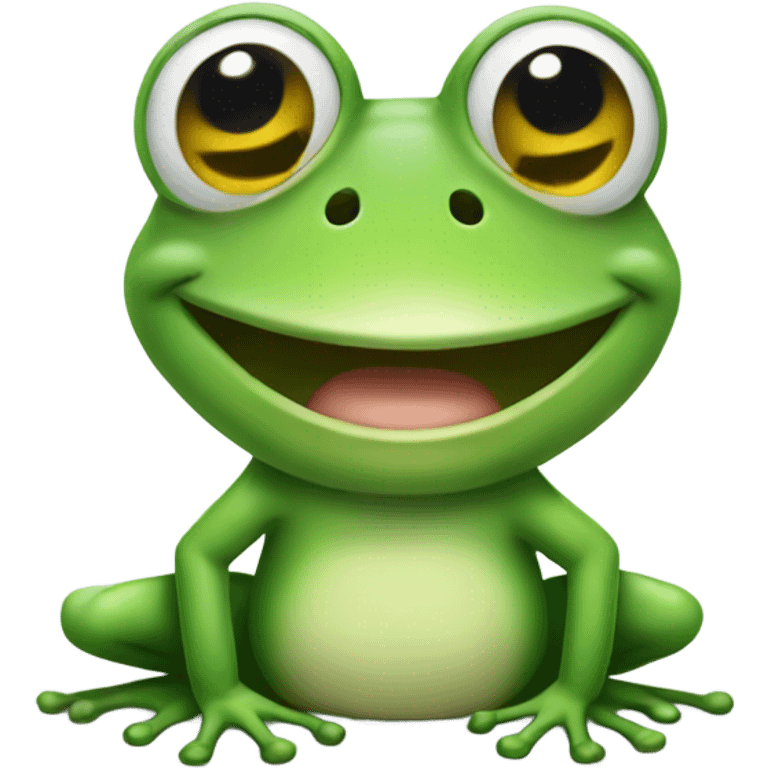 Frog smiling  emoji