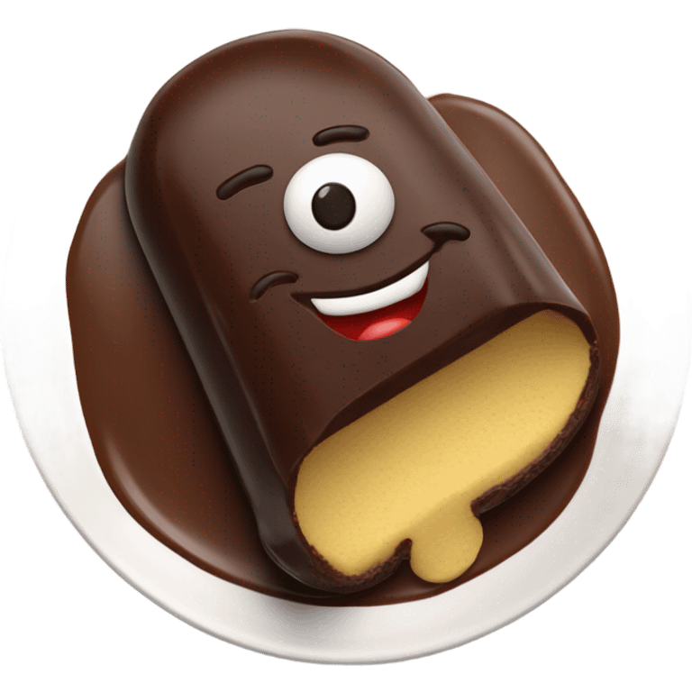 chocolate quenelle on plate emoji