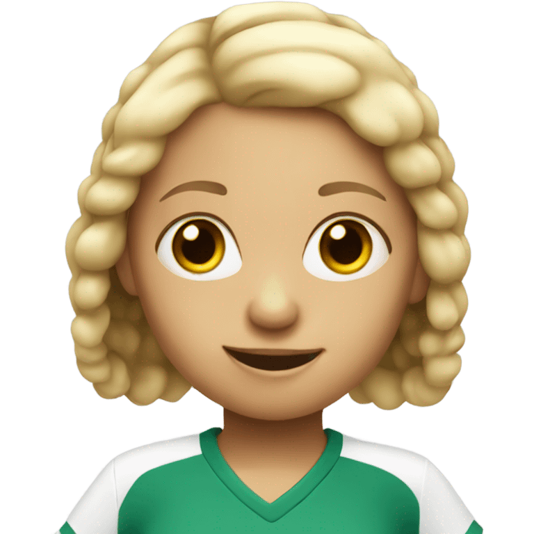 white little girl tennis player  emoji