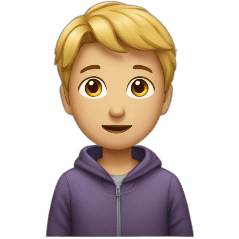 Un enfant qui a deux moignons et qui pleure emoji