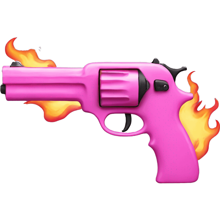 Pink gun with flames  emoji