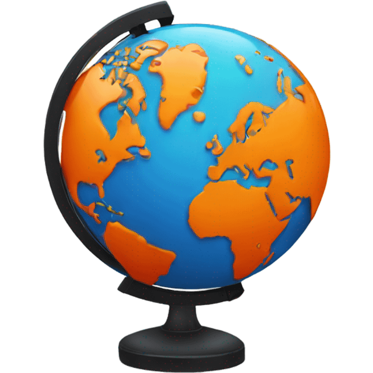 globe in orange  emoji