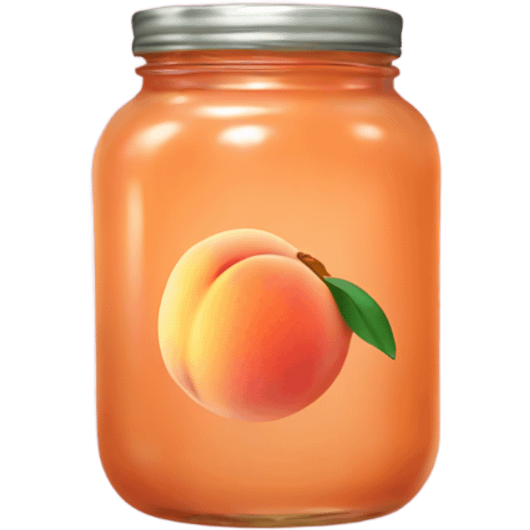 Peach jam in an aesthetic jar plain emoji