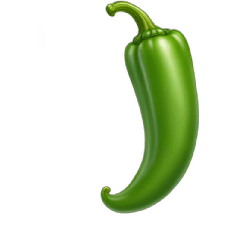 Long Green pepper emoji