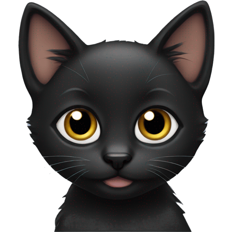 Small black kitten  emoji