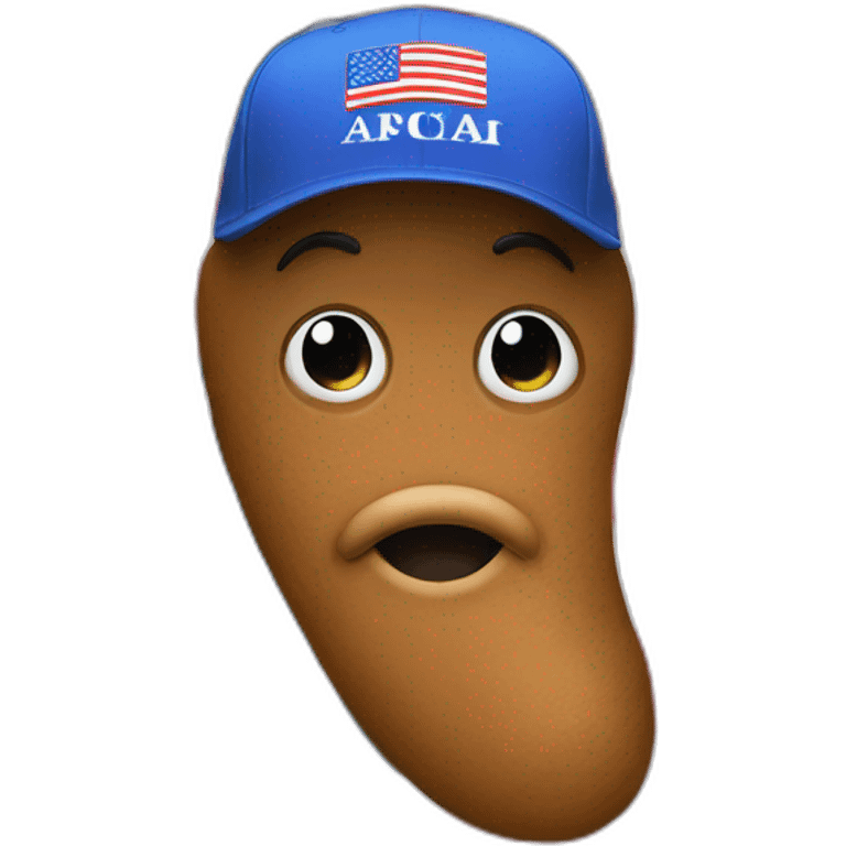 poop emoji wearing make america great again cap emoji