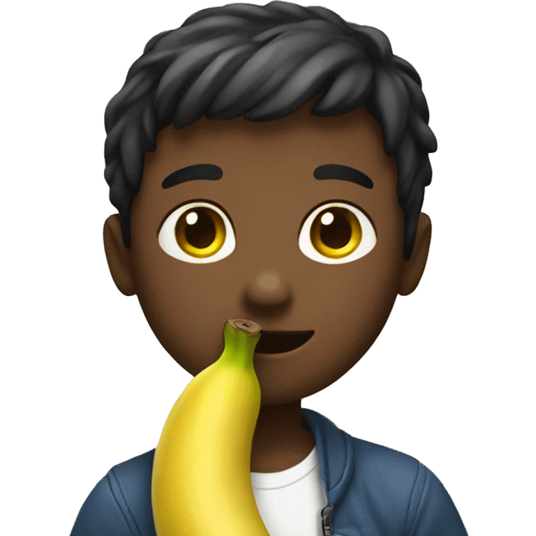 Boy with a Banana in the Hand  emoji