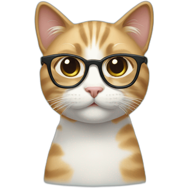 Cat with specs emoji