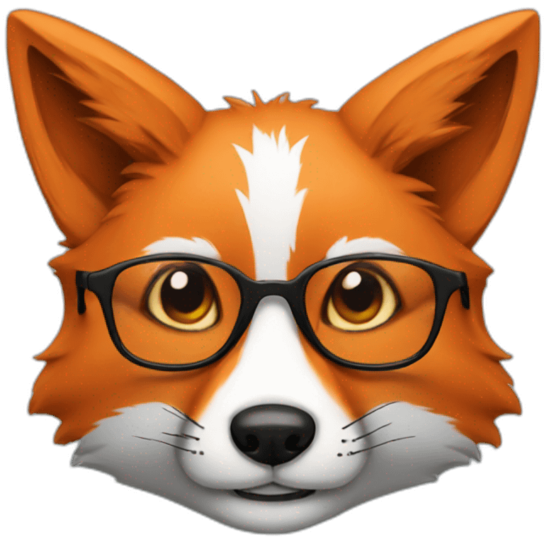 fox with glasses emoji