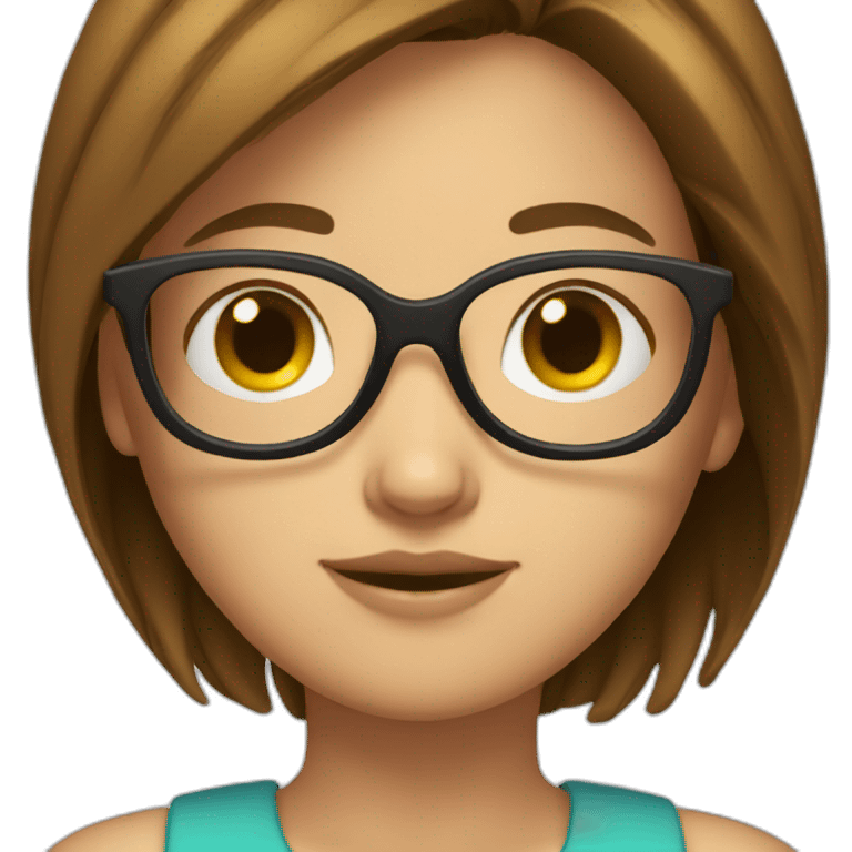 girl-with-brown-hair-and-round-glasses emoji