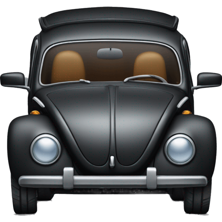 black beetle car with sunroof emoji