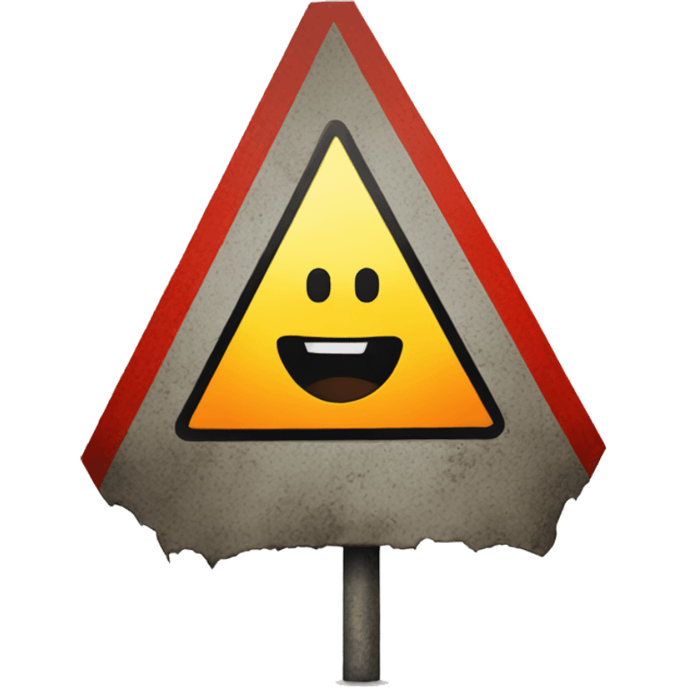 goofy danger warning sign monster emoji