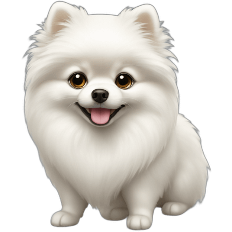 White Pomeranian emoji