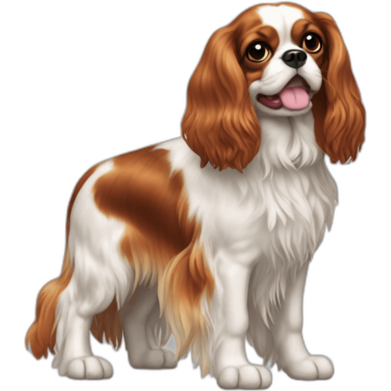 dog Cavalier King Charles Spaniel full height emoji