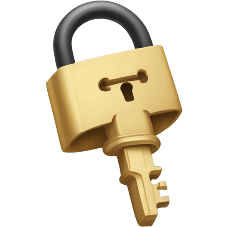 back -shaped lock and key emoji