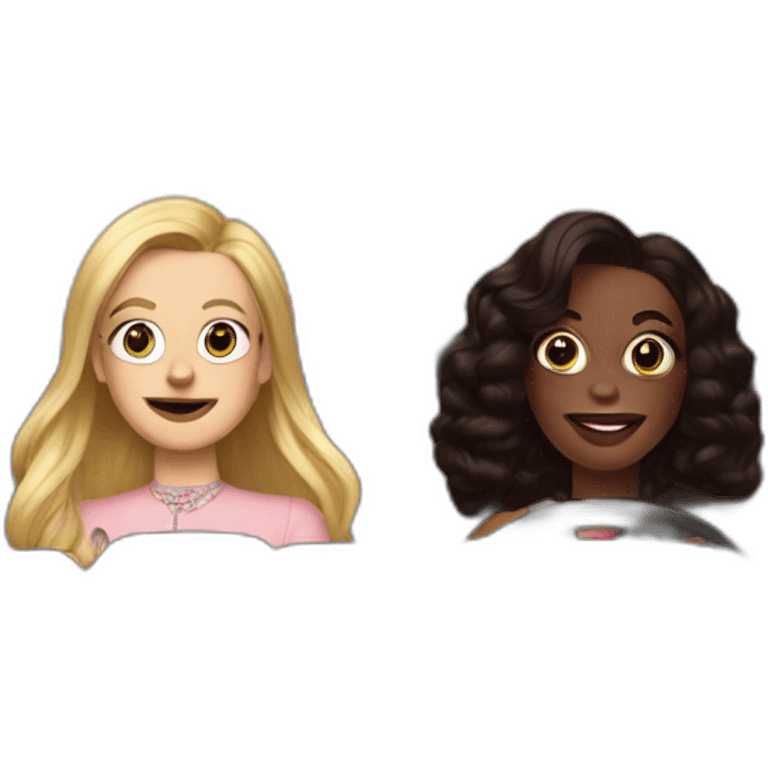 Azealia banks and millie bobby brown in a car emoji