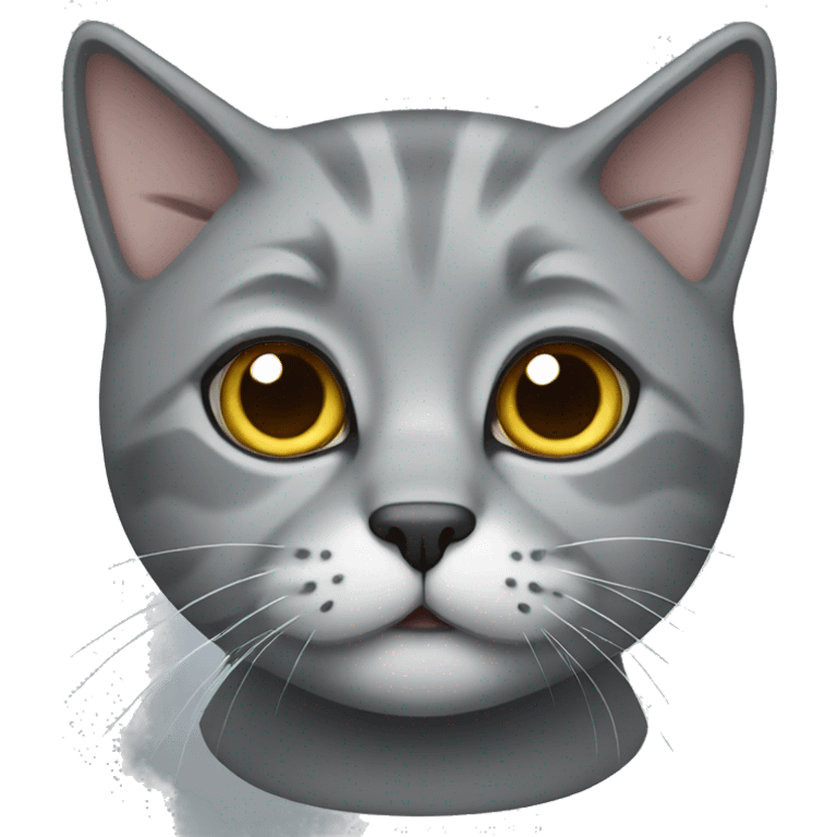 grey Scottish cat  emoji