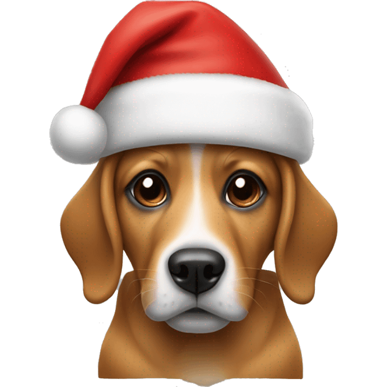 Dog with Santa hat emoji