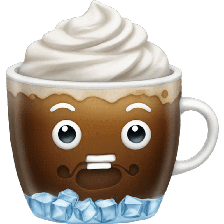 carmel coffee with ice emoji