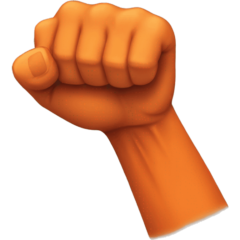 Orange Colour human wrist's punch emoji