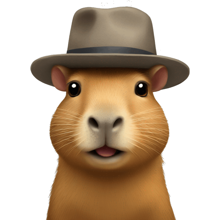 Capybara whit a hat emoji