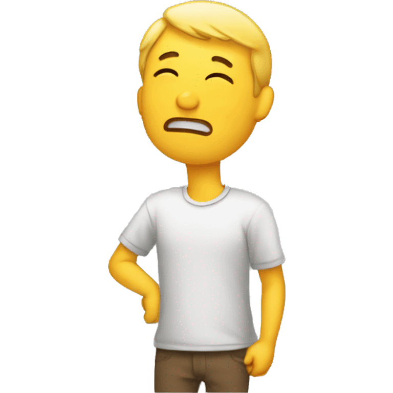 a man nodding his head and raising his arm above his head emoji