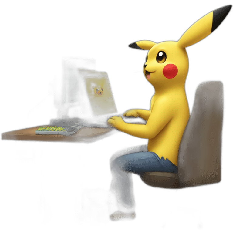 pikachu programmer without hat emoji