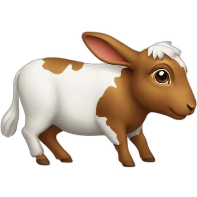 Lapin sur vache emoji