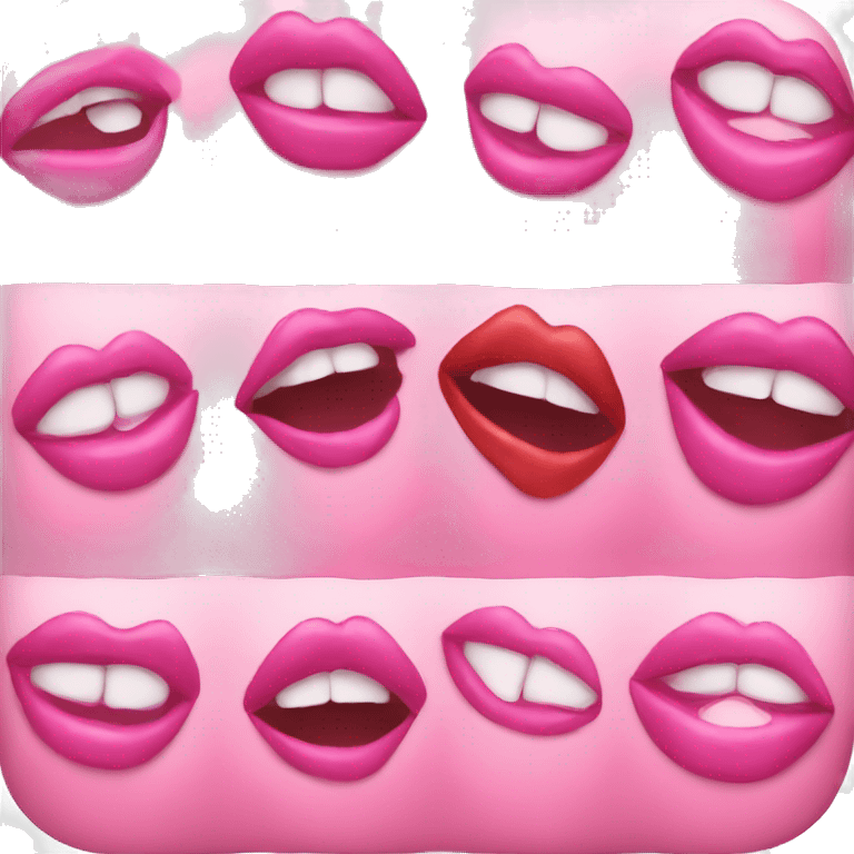 Pink kiss emoji