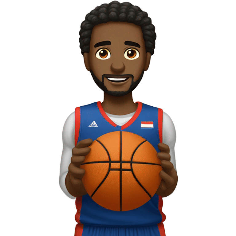 creame un patriota con una bola de baloncesto emoji