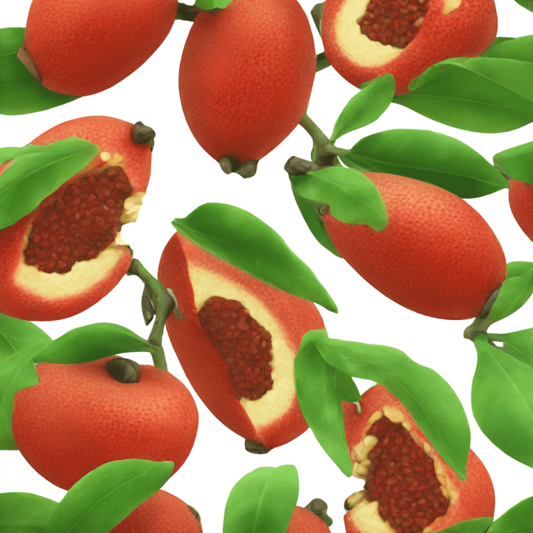 Ripe guaraná fruits emoji