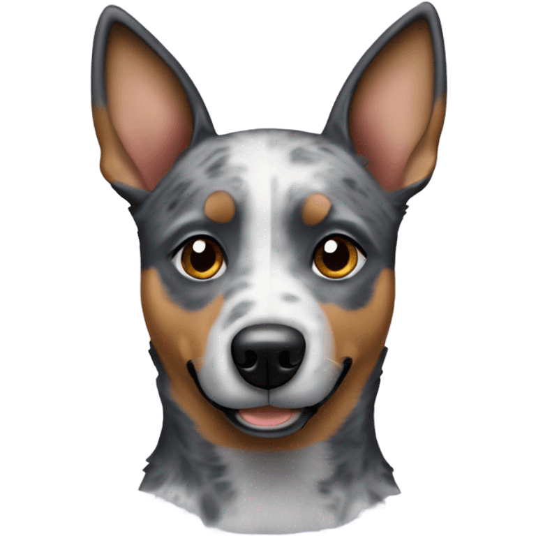 blue heeler dog with big ears emoji