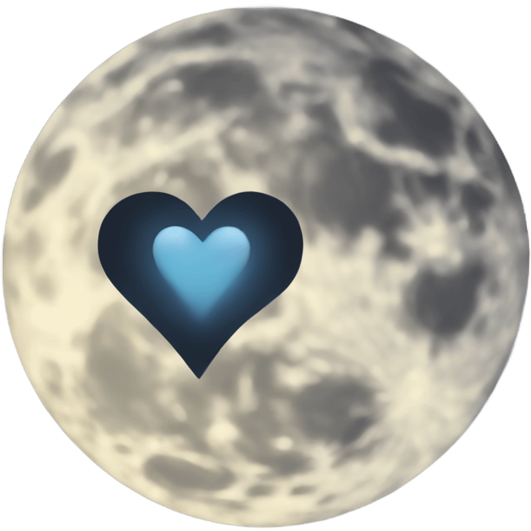 Moon with heart emoji