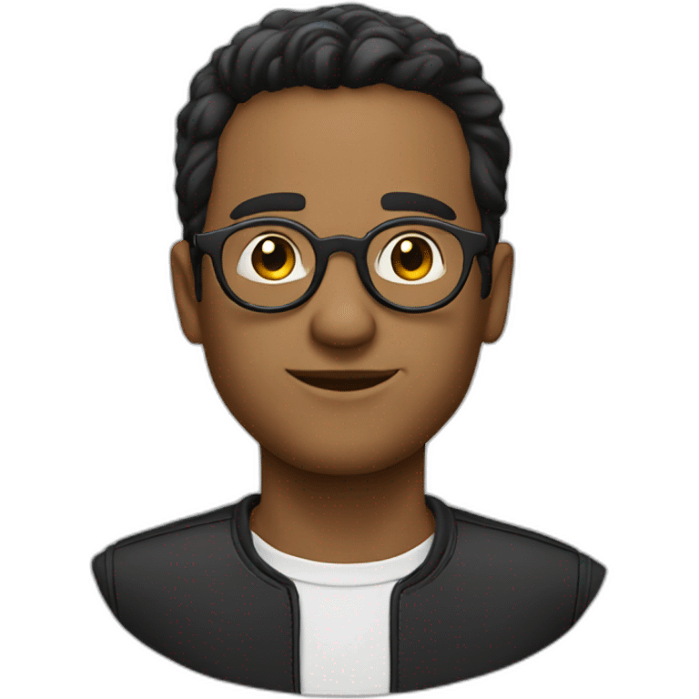 white-male-brunette-black-round-glasses emoji