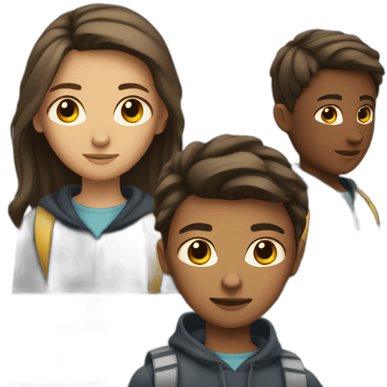 teenagers in school emoji