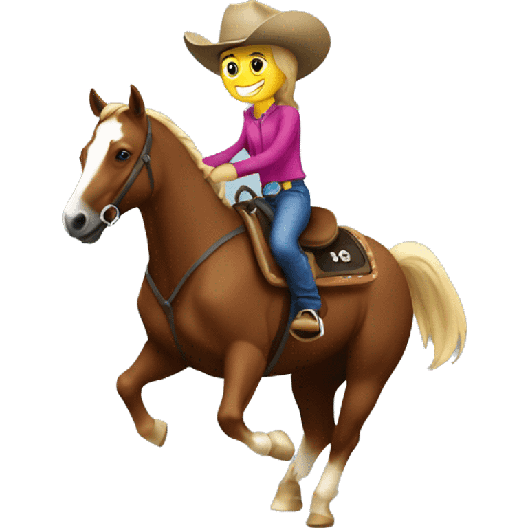 Barrel racing emoji