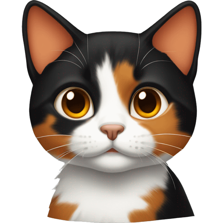 Black and orange calico cat  emoji