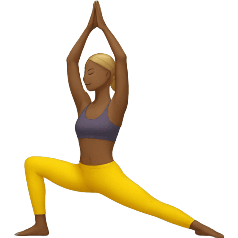 yellow person doing yoga emoji