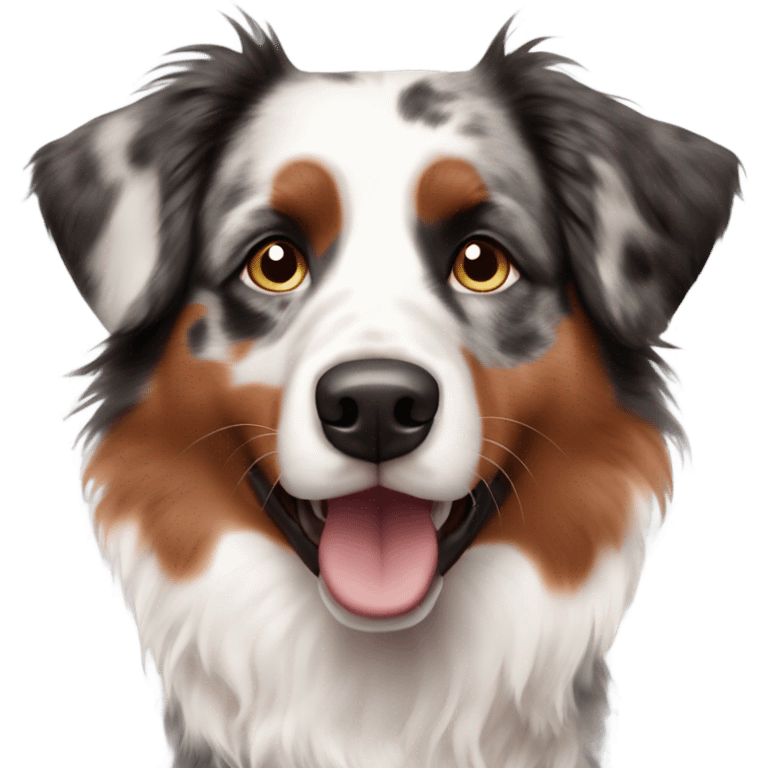 Red merle australian shepherd dog  emoji