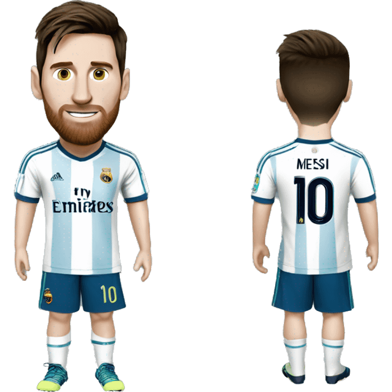 Messi with real Madrid t- shert emoji