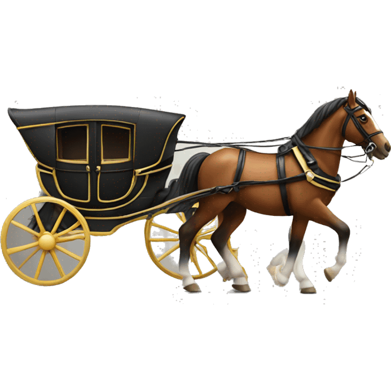 
horses pulling a carriage emoji