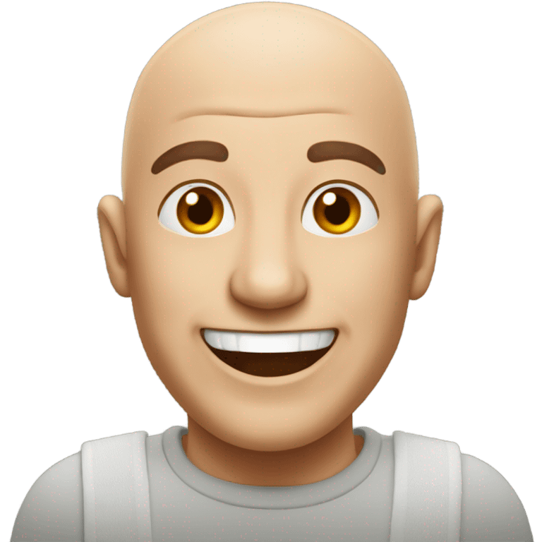 bald man having fun emoji