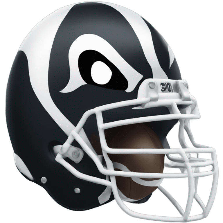 Skunk wearing a football helmet emoji