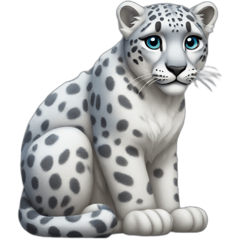 sad snow leopard emoji