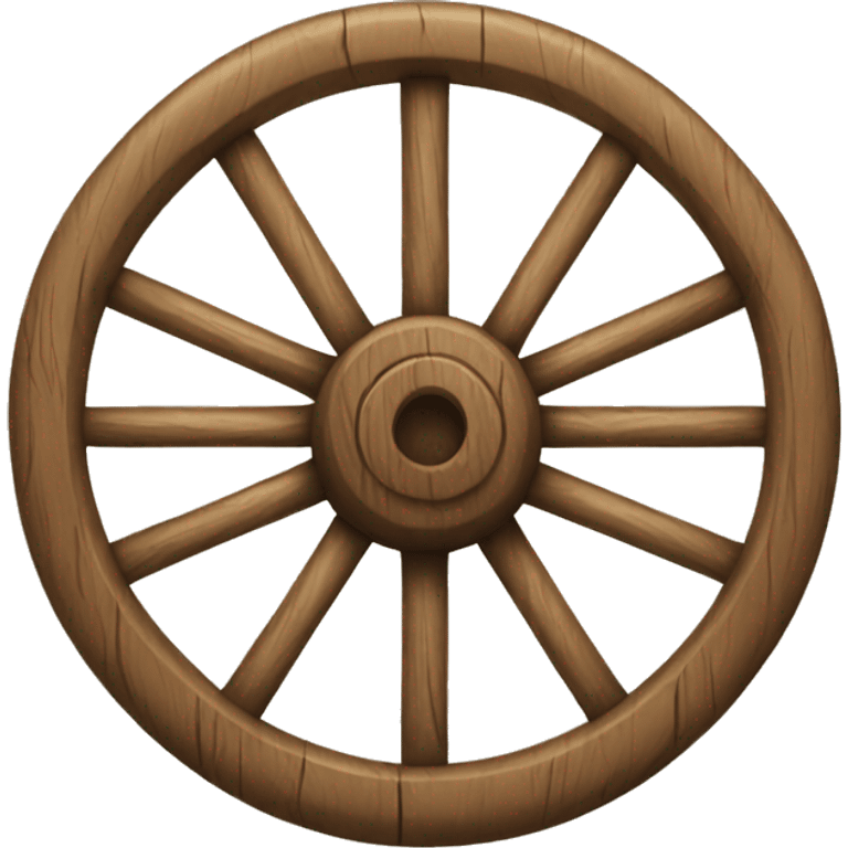 Wooden wheel emoji