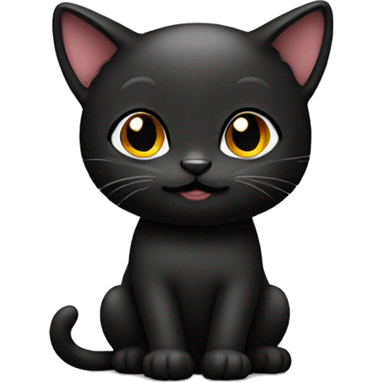 Black cute cat emoji