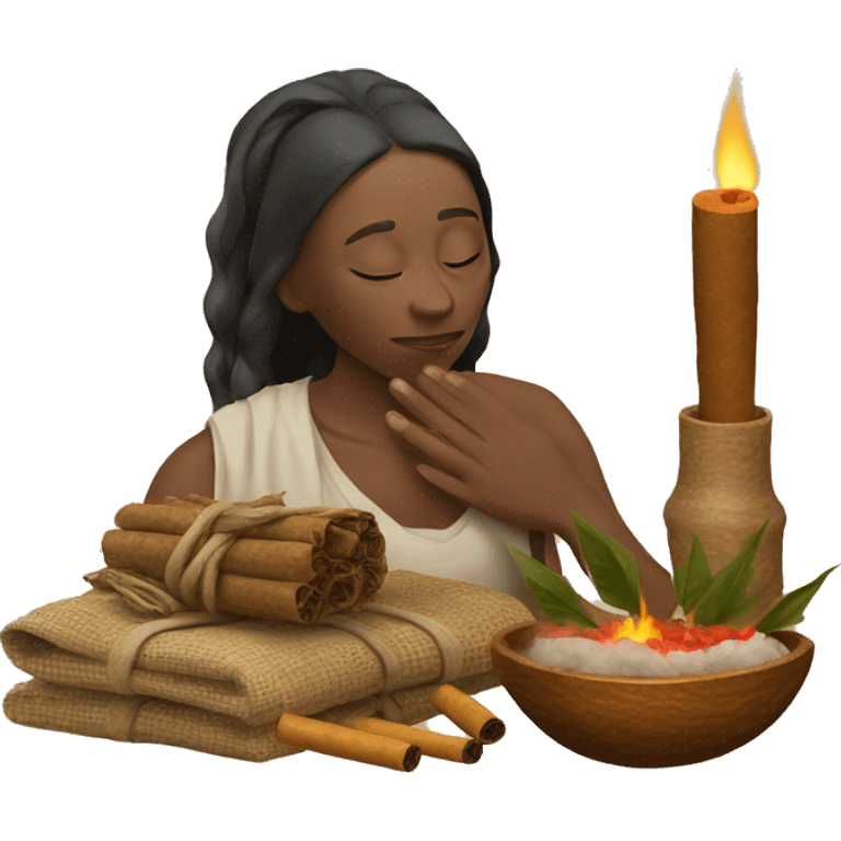 Prayers and tobacco offerings  emoji