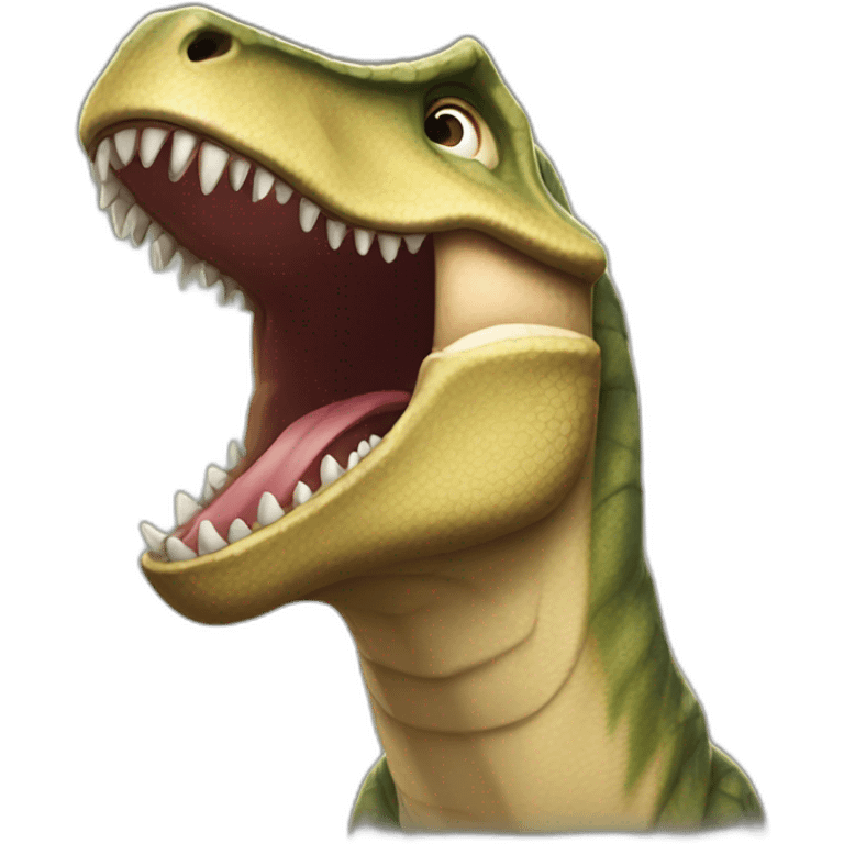 Tyranosaurus laughing emoji