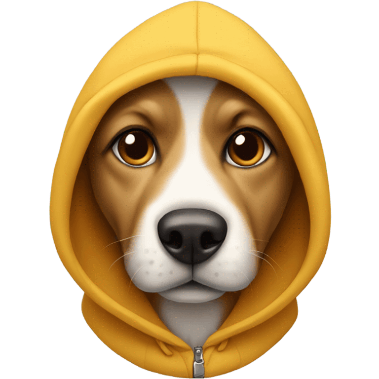 Dog wearing a hoodie emoji