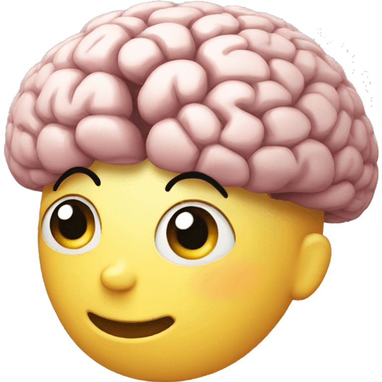 Cute brain emoji